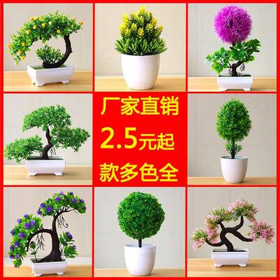 樱雪球仿真植物盆栽草球盆景小树家居装饰花摆件创意迷你小圆球