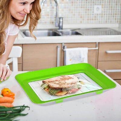 3PCS Food Preservation Tray Vacuum Vegetable Containers