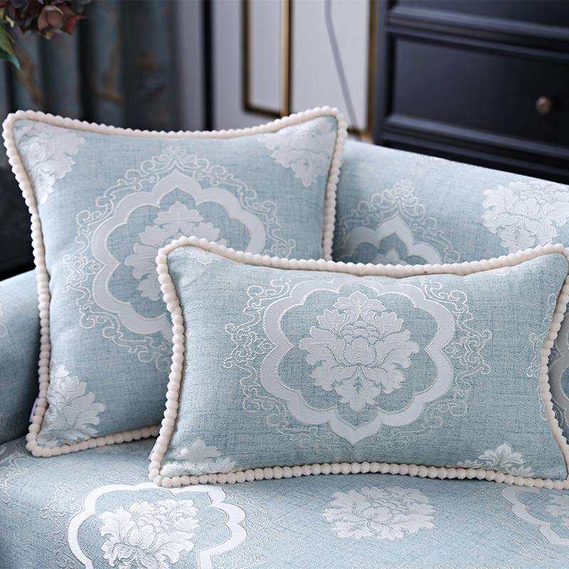 欧式沙发抱枕靠垫客厅大靠垫抱枕套45x45正方形可拆洗简约小格子