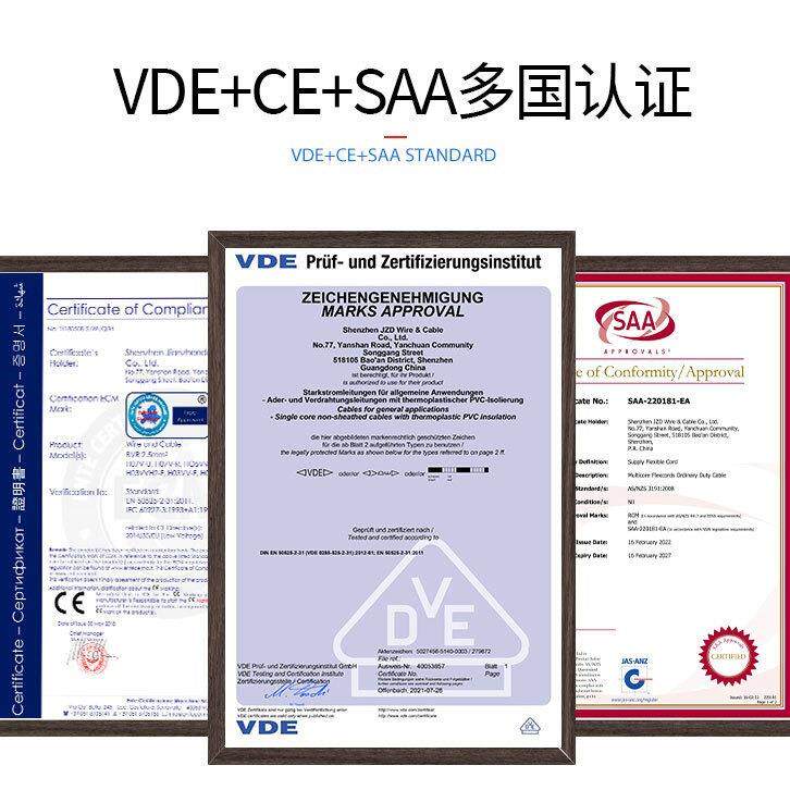 SAA认证H05VV-F电线出口澳大利亚电源线澳规电器连接线软电缆