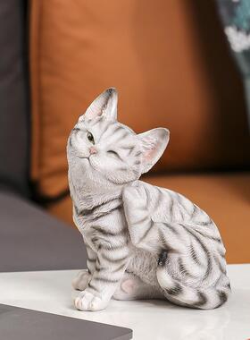 可爱的猫创意装饰品家居配件客厅卧室孩子的房间桌面装饰品女孩的