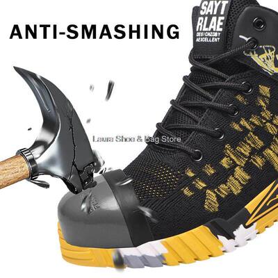 Fashion Safety Shoes For Men Work Sneaker Steel Toe Anti-sta