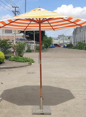 户外遮阳伞花园摆摊桌椅庭院伞2.7米中柱木伞直杆广告伞