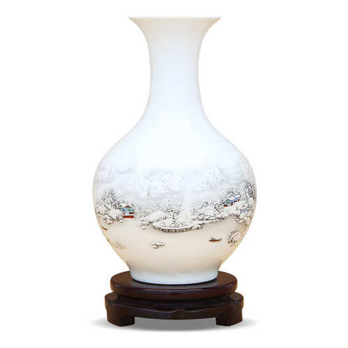 景德镇陶瓷器新中式花瓶摆件工艺品客厅插花家居博古架酒柜装霆晟