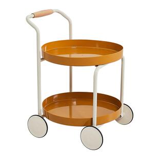 慵懒空间创意圆形小推车客厅沙发边几置物架移动网红ins可爱茶几