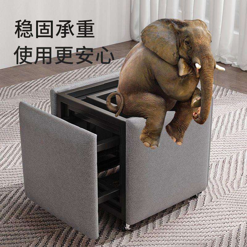 魔方凳子创意客厅家用沙发凳多功能折叠凳北欧组合凳省空间凳子