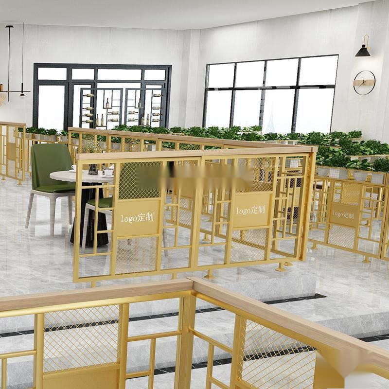 隔断铁艺餐厅围栏酒吧奶茶店过道装饰护栏花架休闲吧半截屏风代发