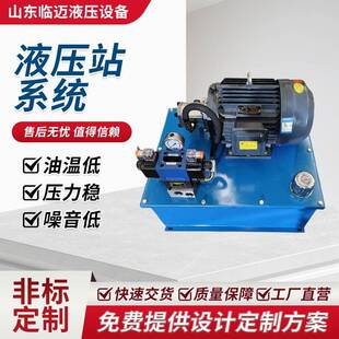 液压站液压整套系统325齿轮泵电动十通一路油压站卧式电机液压泵