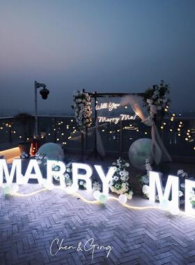 大号love表白marryme求婚发光led数字灯100英文字母灯灯箱灯牌定