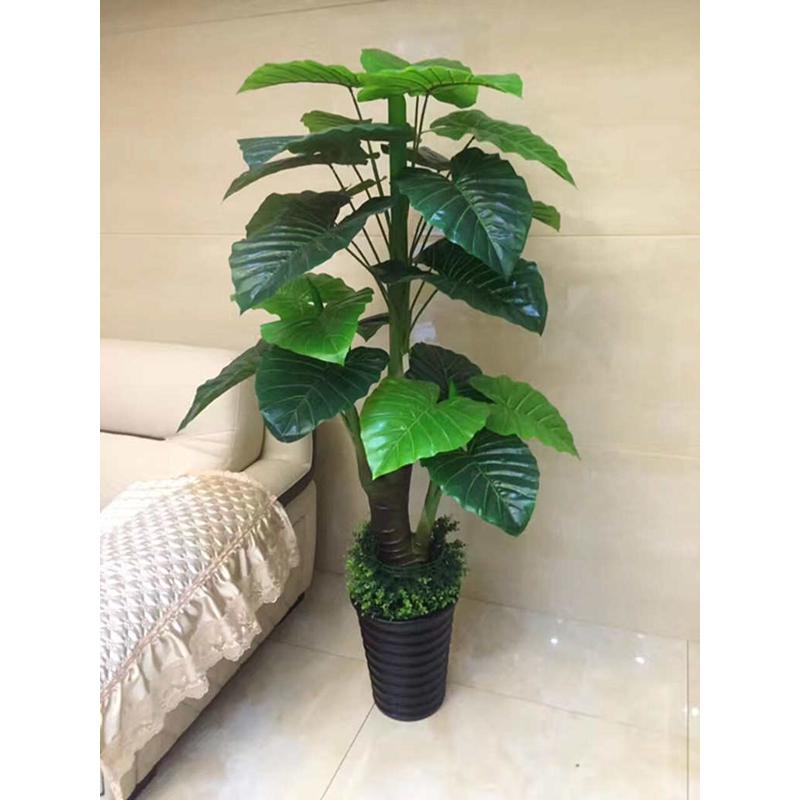仿真树绿萝 假树假花客厅装饰绿色绿植物落地绢花盆栽塑料盆景