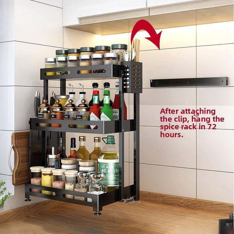 折叠调料架厨房置物架壁挂免打孔调味品油盐酱醋瓶佐料墙上收纳架,厨房/烹饪用具,调料置物架,淘宝优惠券,粉丝福利购,淘宝优惠卷