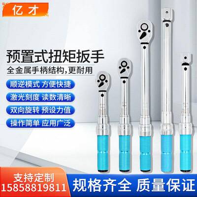 AYF-6可换头方头扭力扳手套装预置可调式高精度扭矩力矩公斤AYB-6
