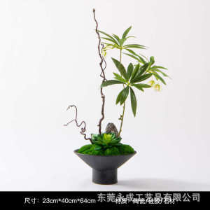 样板间新真草花皮前台摆件仿真绿色会议室酒店彼岸中式