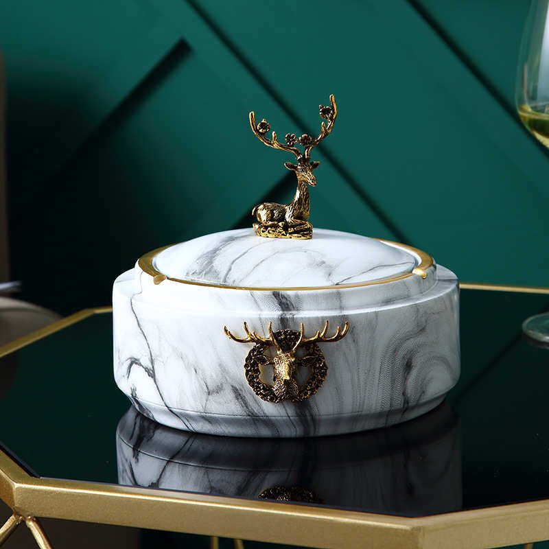 美式家用茶几带盖烟灰缸酒店家居创意个性客厅卧室麋鹿烟灰缸,特色手工艺,其他特色工艺品,淘宝优惠券,粉丝福利购,淘宝优惠卷