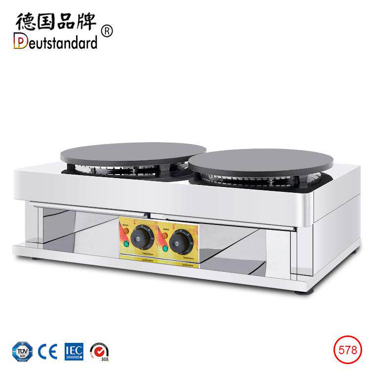 班戟炉山东杂粮煎饼果子机商用双头可丽饼机薄饼机电饼铛街头小吃