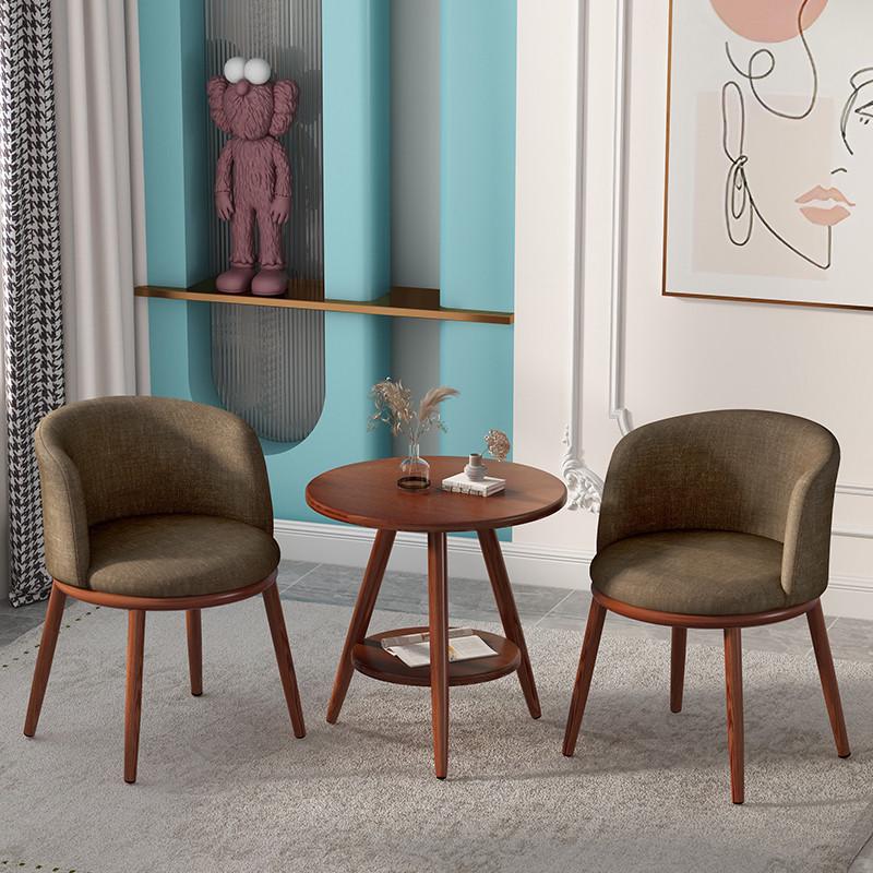 阳台休闲椅子北欧靠背椅酒店洽谈茶几三件套装简约家用出租房凳子