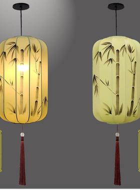 ZLS中国风仿古中式吊新中式皮灯挂饰户灯外广告布艺笼冬瓜灯笼羊