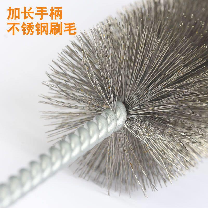 加长柄手持304不锈钢丝刷管道刷清洁刷除锈打磨抛光清孔加粗加密