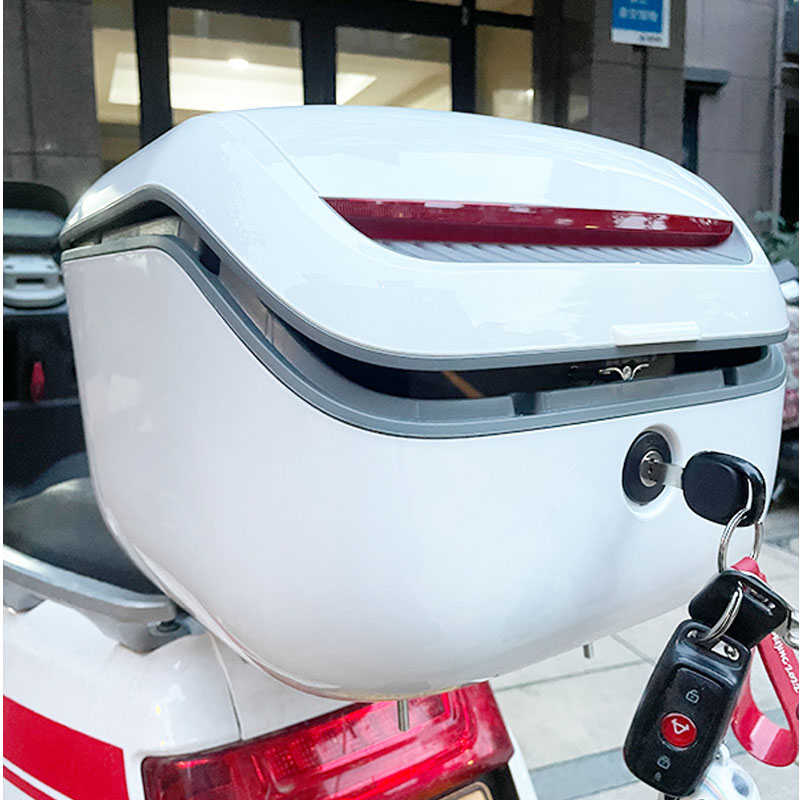 电动车后备箱双层加厚大容量工具箱电瓶车储物箱摩托车收纳尾尾箱