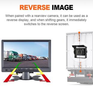 车辆主动安全视频监控车载7寸液晶显示屏12 24V宽压供电高清倒车