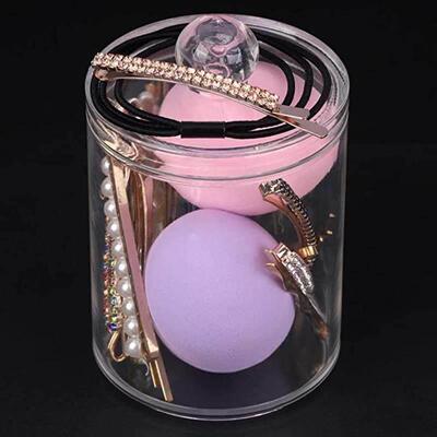 Swab Cotton Pad Jewelry Round Plastic Box Storage Container