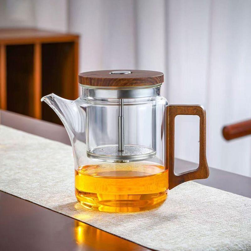 玻璃茶壶飘逸杯泡茶壶一键过滤茶水分离茶杯耐热玻璃家用茶杯茶具