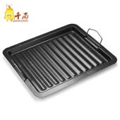 高档千尚家用户外木炭烧架配肉件特质不粘煎盘烤盘30 25cm户外烤