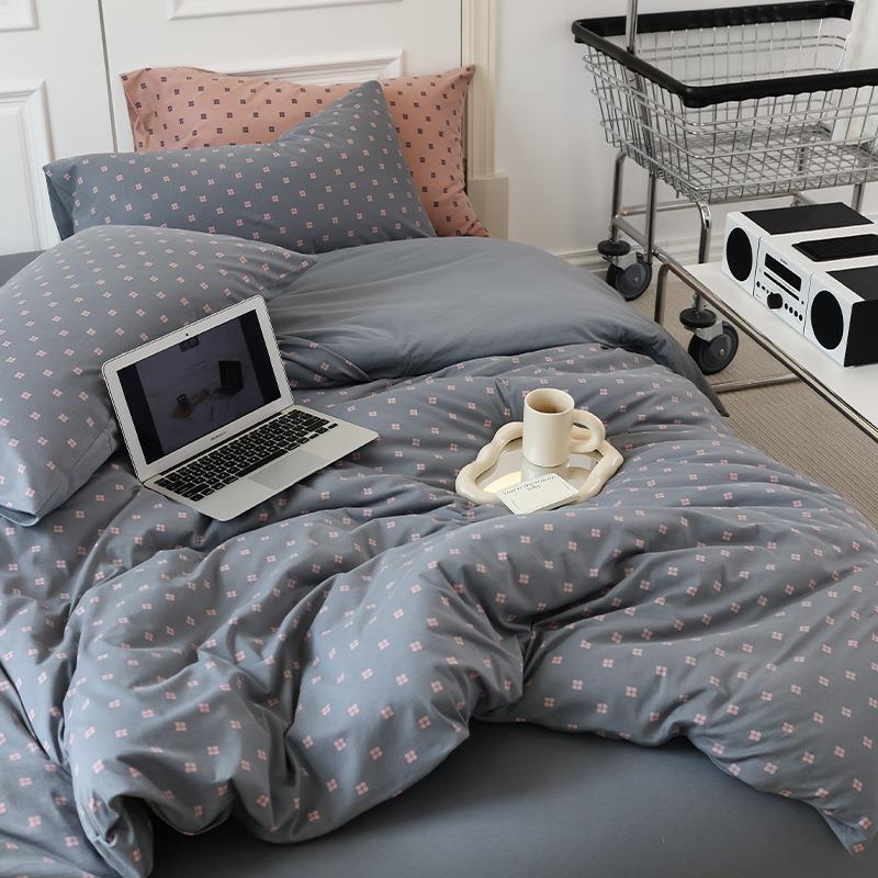 A类母婴级天竺四件套棉全棉被套裸睡针织棉纯棉PZ2396件床单笠学