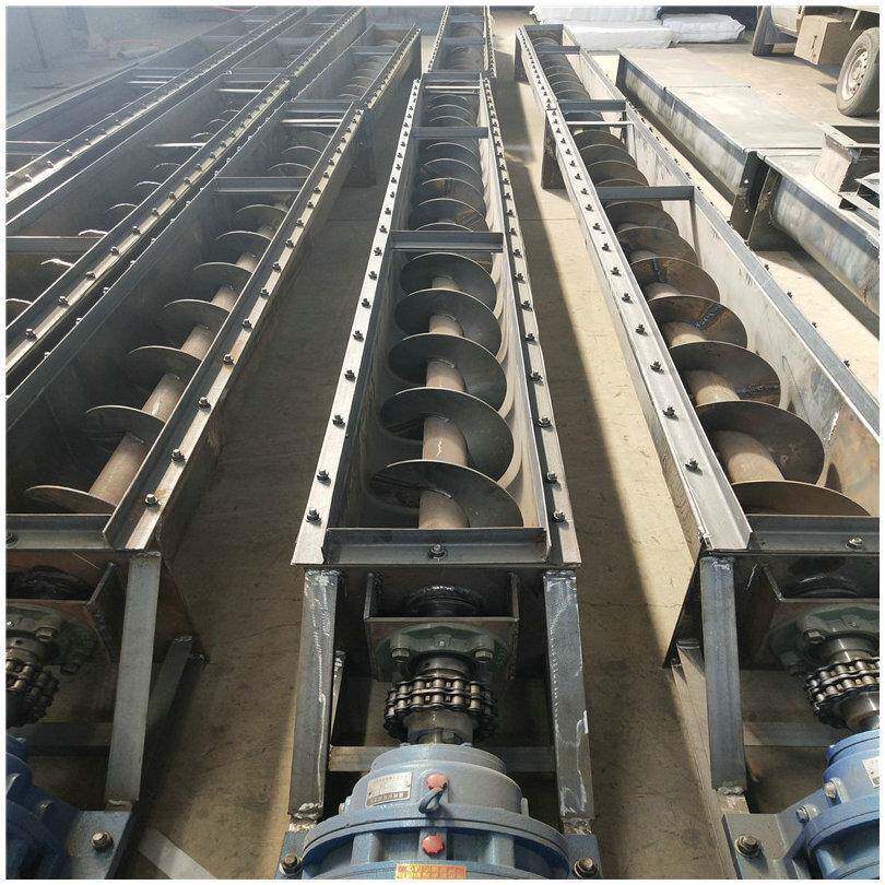 水平单轴螺旋输送机圆管水泥上料机粉煤灰蛟龙输送机螺旋给料机