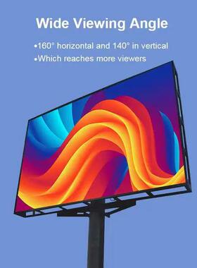 厂家户外led全彩显示屏立柱贴墙3D裸眼广告屏P8P10全彩单元板模组