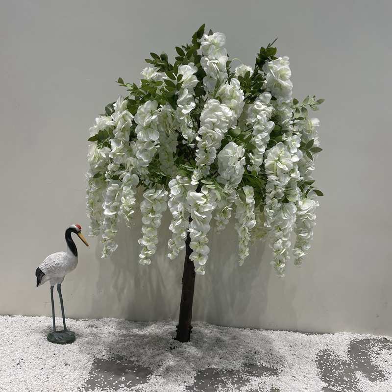 仿真紫藤树垂吊花树室内外大型装饰树广场酒店大堂成列摆件假树