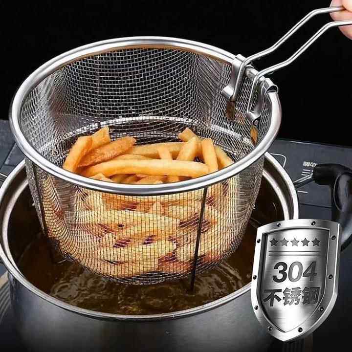 不锈钢油炸篮网篮漏勺厨房捞煮面条火锅烫粉沥水洗菜大过滤网筛,厨房/烹饪用具,油炸锅,淘宝优惠券,粉丝福利购,淘宝优惠卷