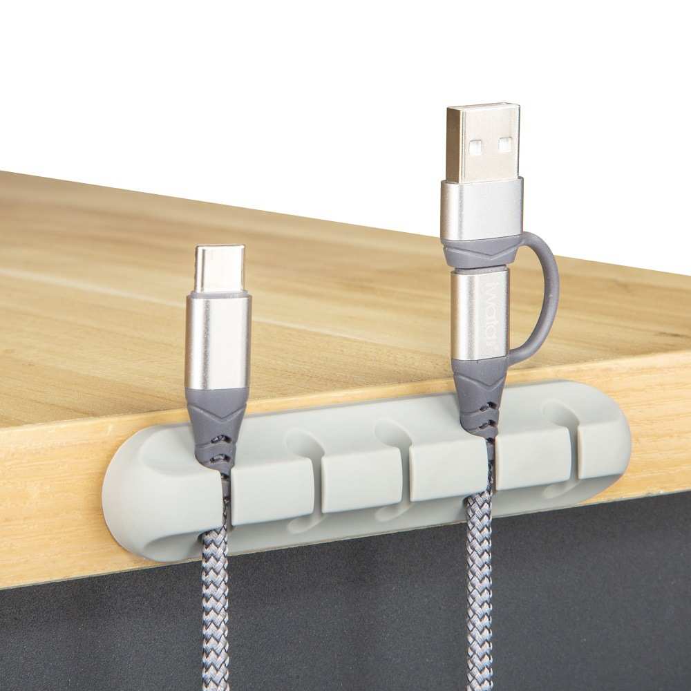 创意简约多功能数据线收纳线夹 硅胶理线器车载 桌面固线器自粘