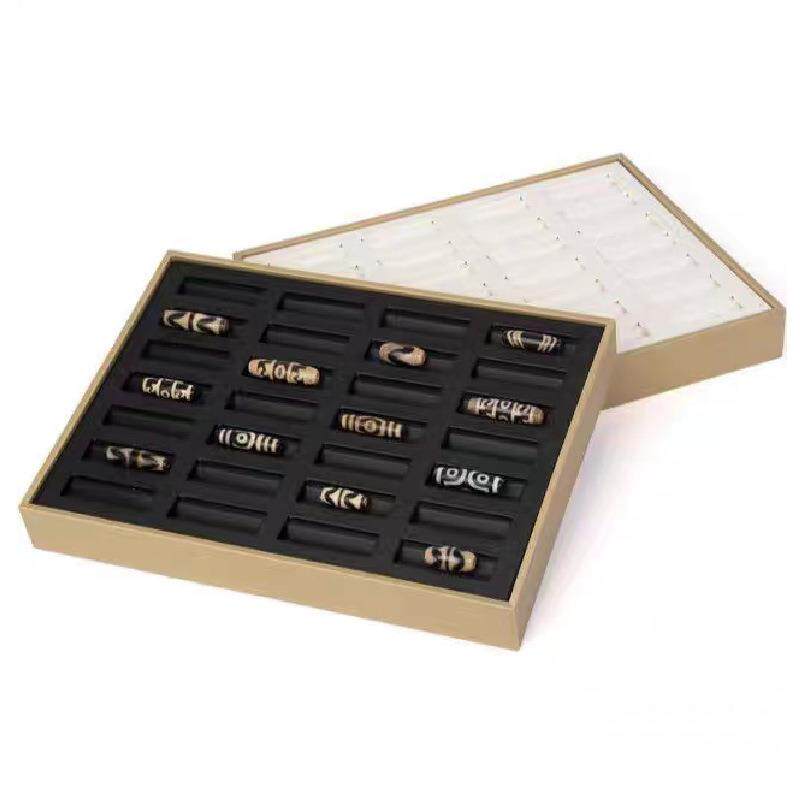 PU皮质28位天珠首饰盘珠子饰品柜台陈列展示珠宝收纳天珠盘