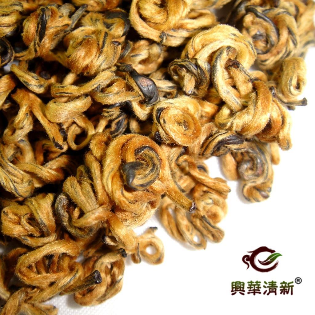 金芽滇红金丝红螺曲红茶金螺云南凤庆红茶蜜香甘甜