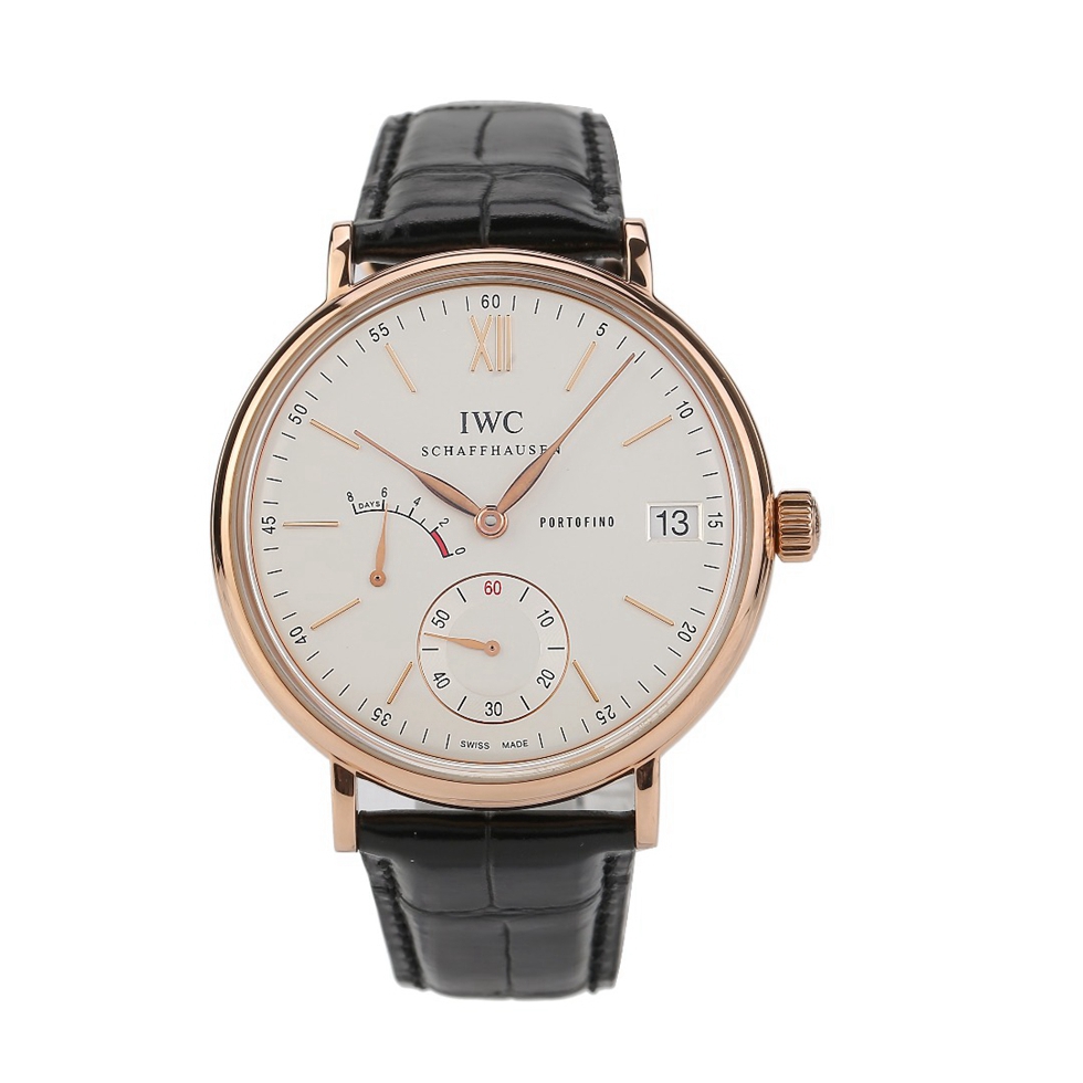 (可置换)公价162000万国柏涛菲诺玫瑰金手动机械手表男IW510107