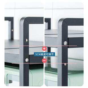 微波炉置物架台面支厨房桌面家用锅烤箱放7l8k收纳架可伸缩多功能