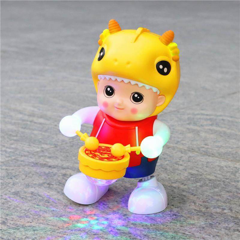 会唱歌跳舞的小龙婴儿擡头训练习玩具奶电动打鼓福娃宝宝益智