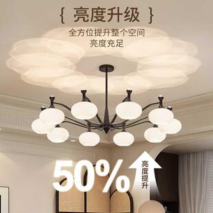大观园客厅灯大厅主灯新款 吊灯中古风灯具主灯L535 玻璃设计师美式
