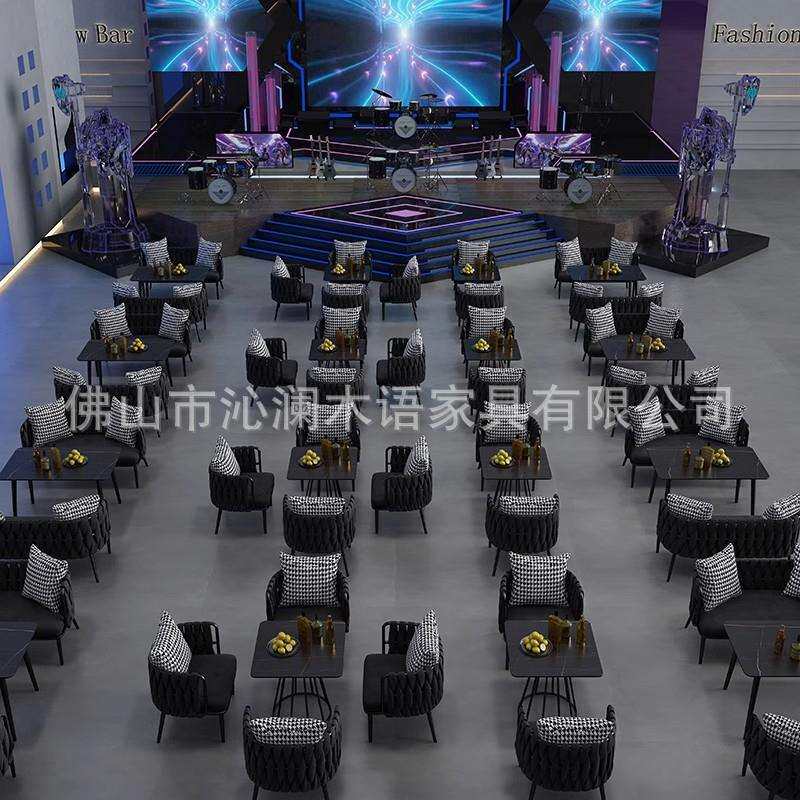 工业风酒吧卡座清吧沙发餐厅长桌咖啡厅烧烤店甜品汉堡奶茶店桌椅