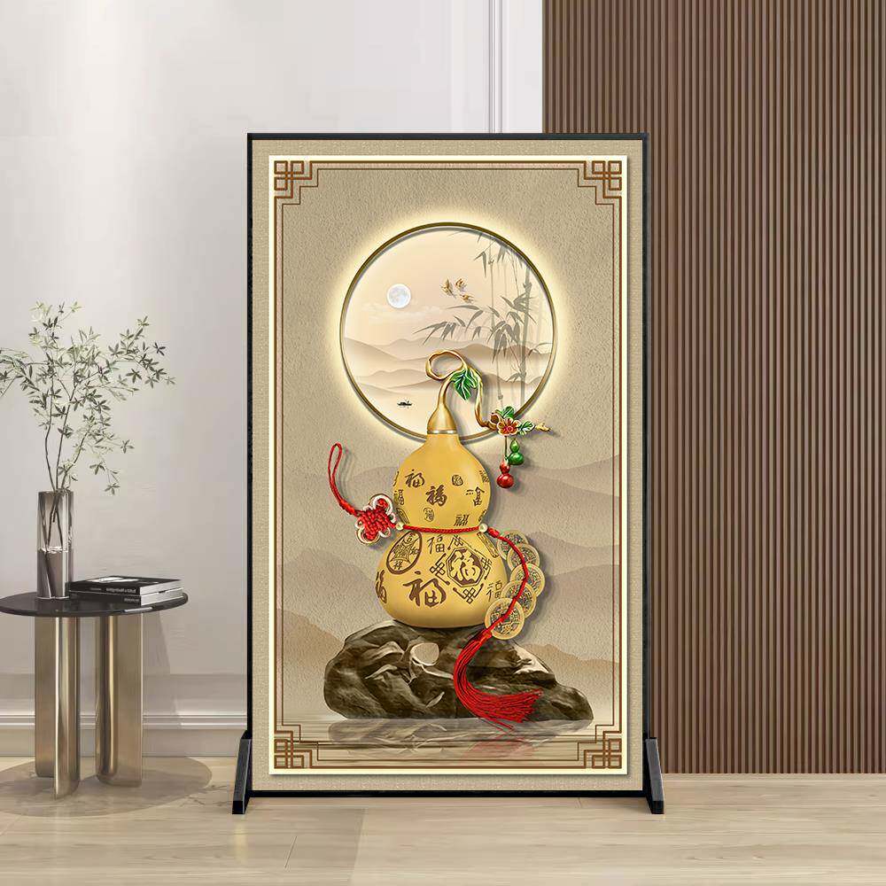 铝合金屏风隔断现代简约家用入户门客厅卧室装饰移动玄关遮挡座屏