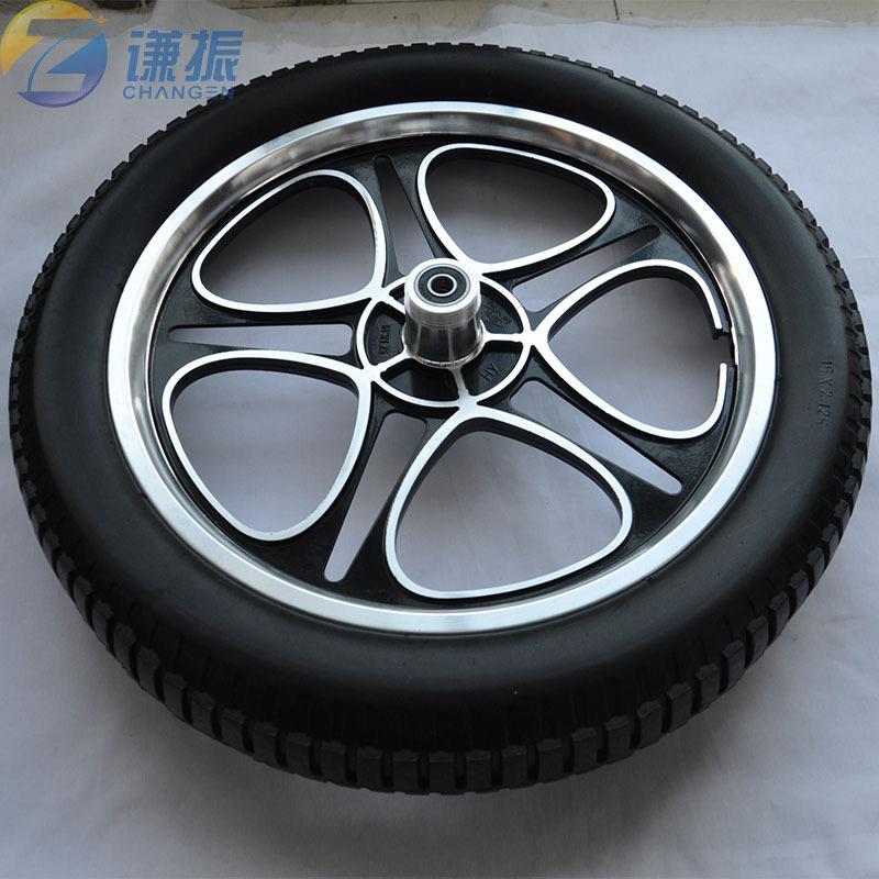 劈叉机轮胎 16x2.125铝合金一体轮胎 割草机剪枝机轮子