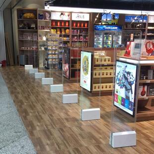 8.2MHZ服装 店防盗报警器 三横杆亚克力射频防盗门对门 鸿泰安