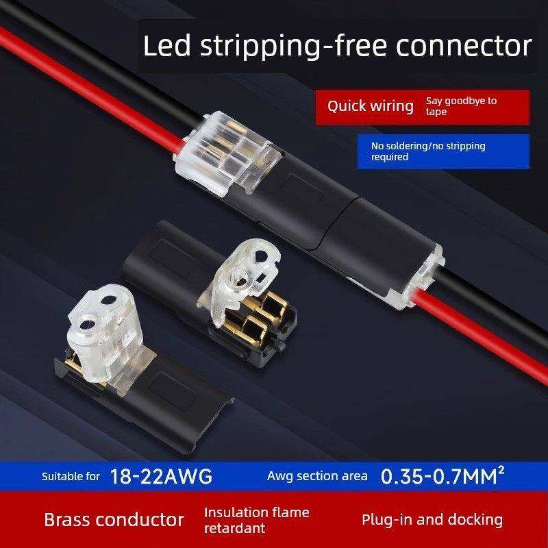 Led免焊免剥快速端子座D2双线插件带锁定2P电源线连接器,电子/电工,接线端子,淘宝优惠券,粉丝福利购,淘宝优惠卷