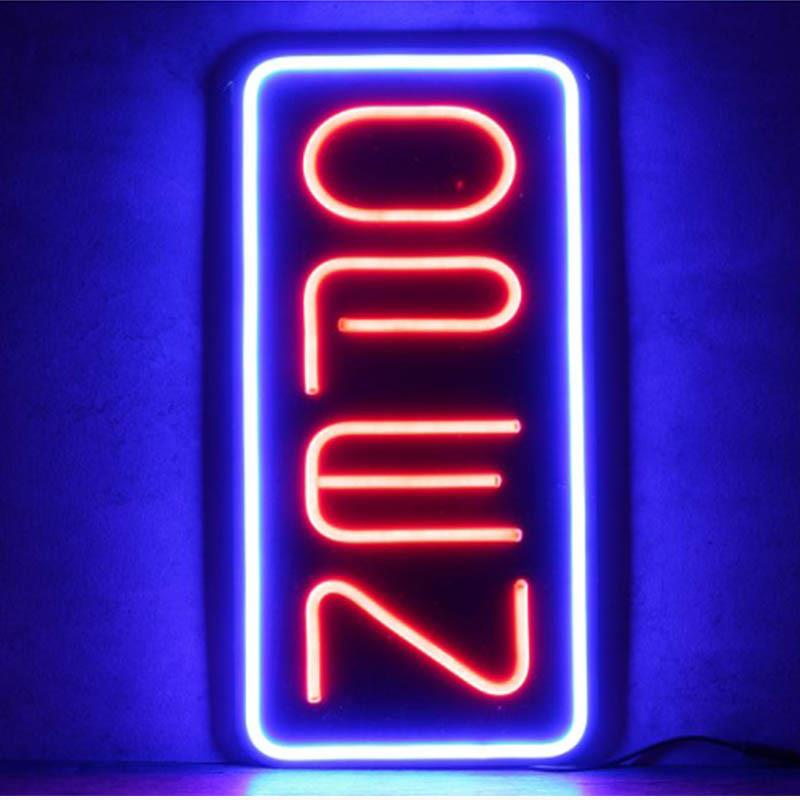 OPENLED霓虹灯广告牌酒吧餐厅软灯带室内营业中发光灯牌60*30cm