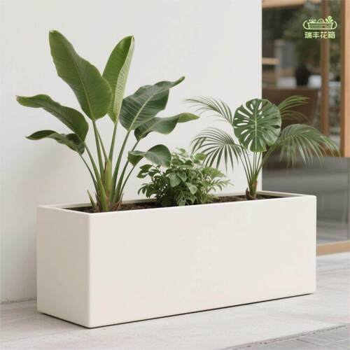 户外铁艺花箱组合商业街广场外摆花坛隔断花槽店铺咖啡店奶茶店