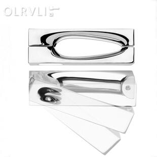 olrvli银色静音门锁极简房门锁现代包豪斯镀铬把手设计款 双开门锁