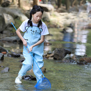 备水叉雨裤 小孩抓鱼沙滩 幼儿园防水衣服赶海装 儿童玩水连体下水裤