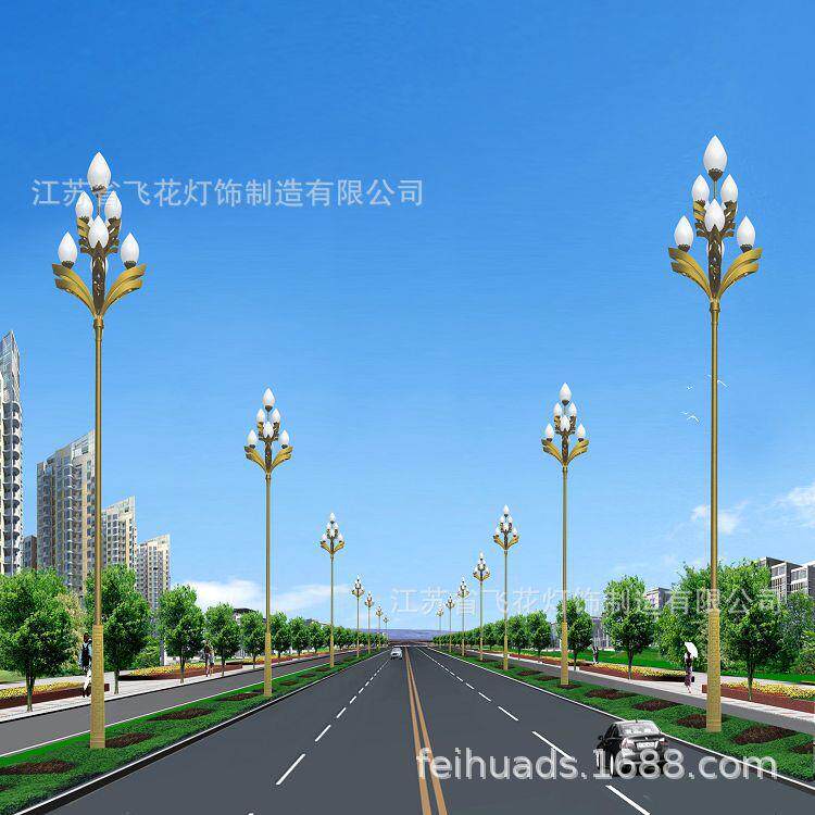 体育广场景观灯户外特色民族风格中华灯LED异形玉兰灯灯杆