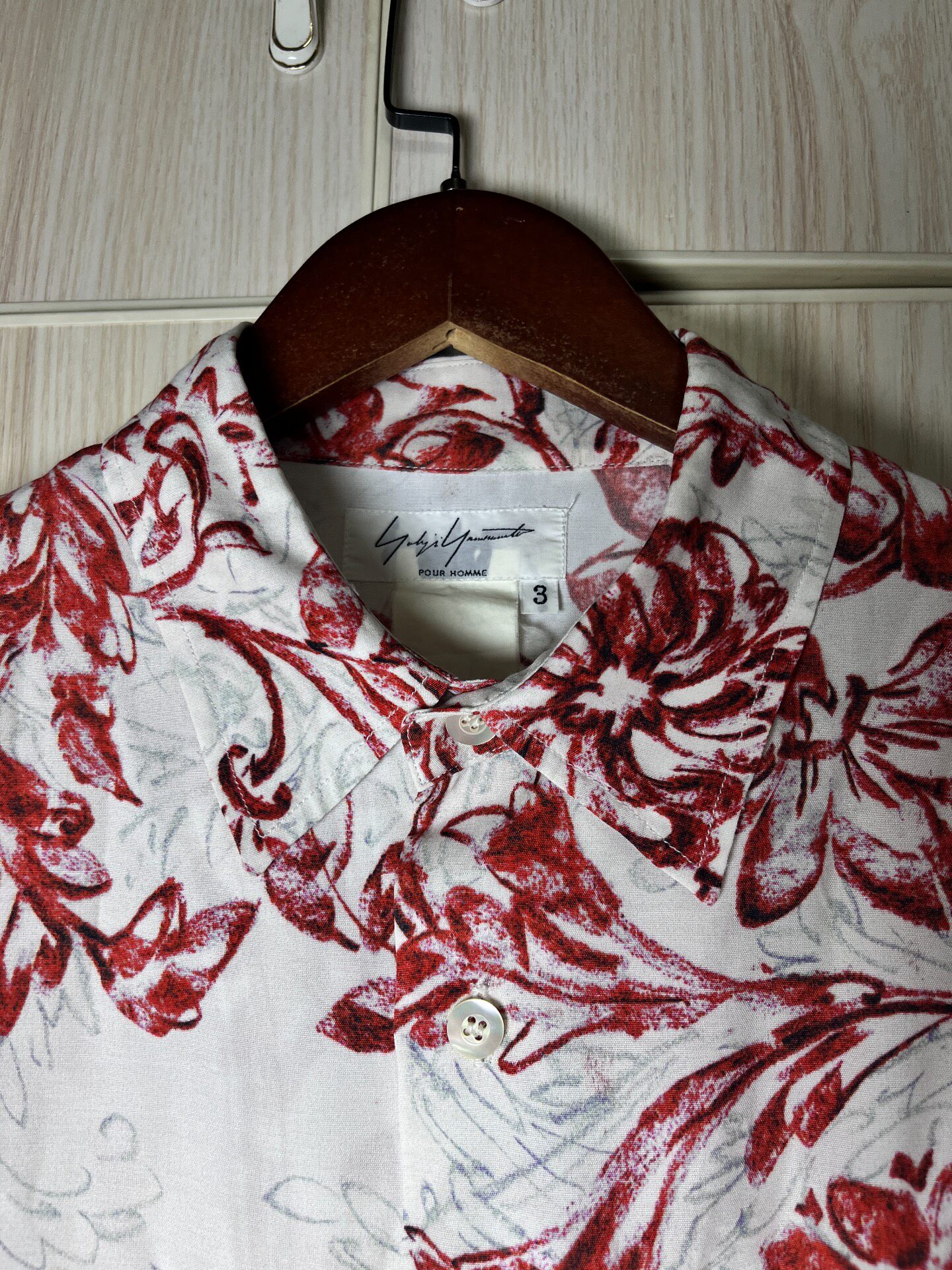 Yohji Yamamoto 01ss Floral Shirt — detail